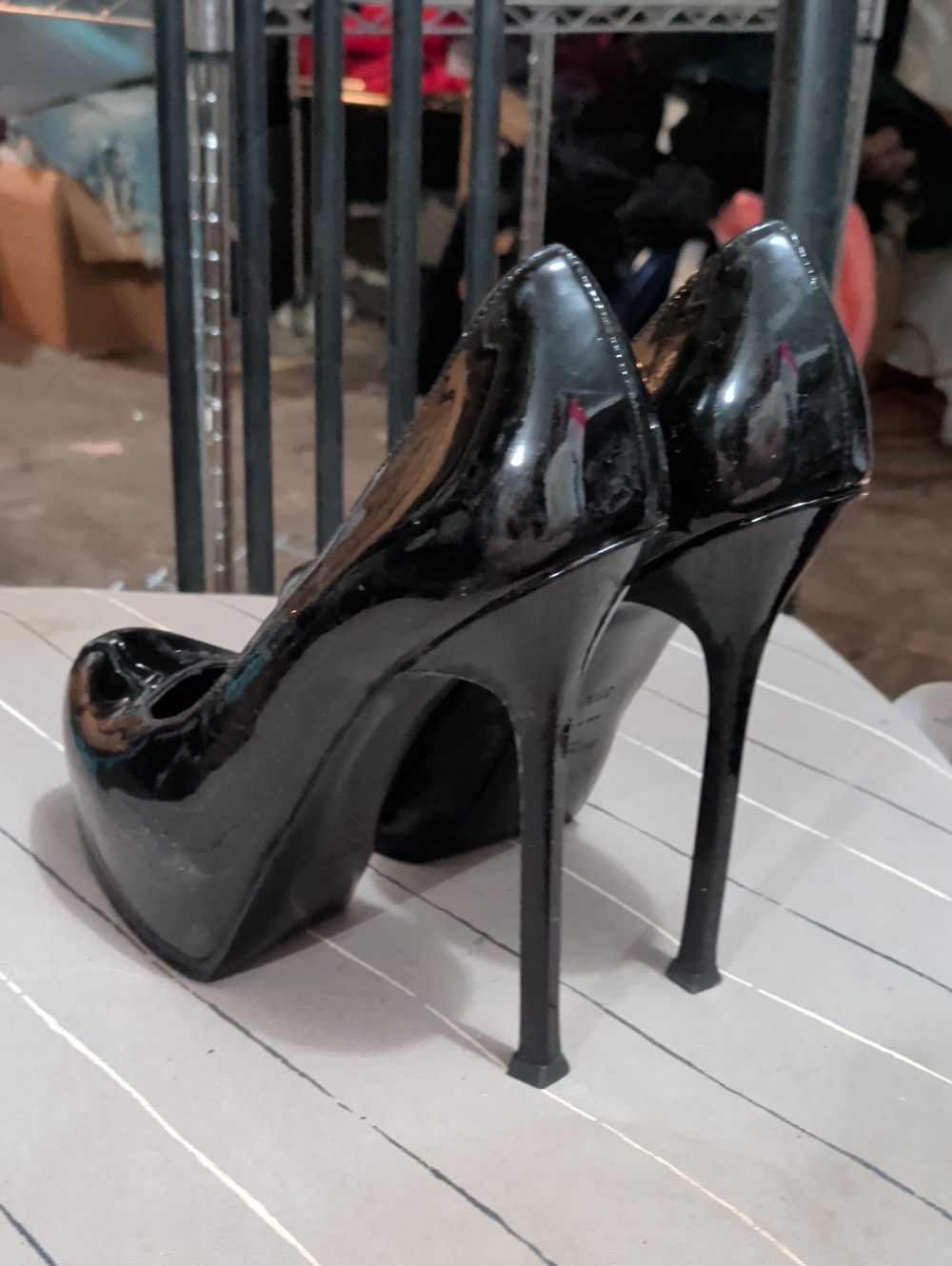 Nwob YSL Black Patent Platform Stiletto Pumps - Picture 4 of 9